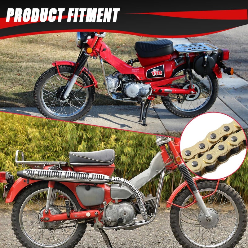 KAMIER 428 Drive Chain 102 Links Gold with Chain Breaker for 50cc 70cc 90cc 110cc 125cc CT90 CT110 TaoTao Coolster Vitacci Apollo Trailmaster Pit Dirt Bike 4 Wheeler ATV Quad Go Kart Heavy Duty Parts - Image 4